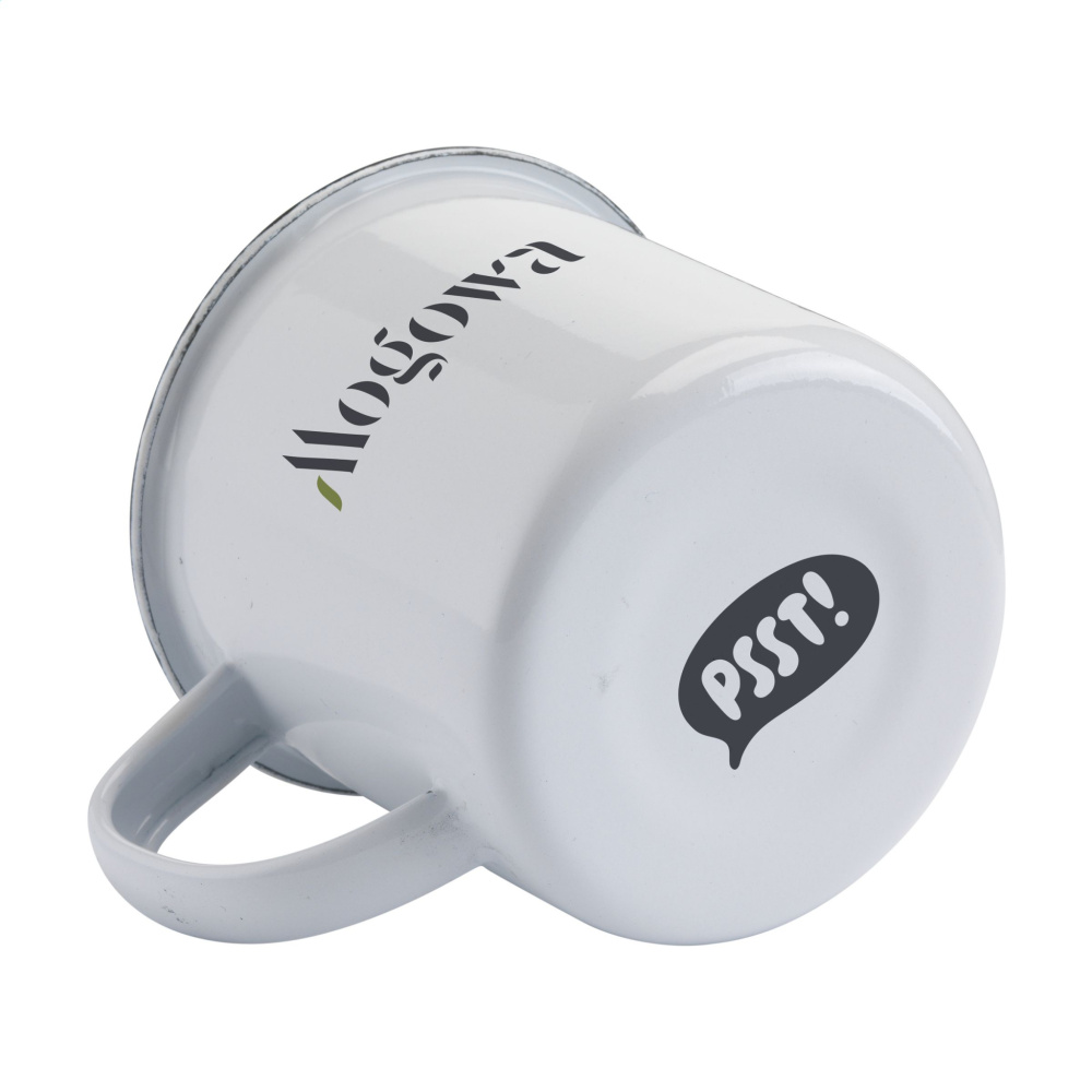 Logo trade promotional merchandise photo of: Retro Enamel Mug 350 ml