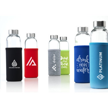 Logotrade promotional giveaway image of: Senga Glass 500 ml drinking bottle