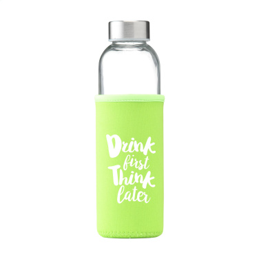Logo trade promotional giveaway photo of: Senga Glass 500 ml drinking bottle