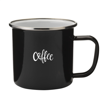 Logo trade promotional item photo of: Retro Silver Enamel Mug 350 ml