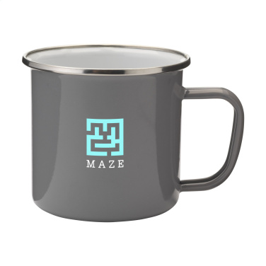 Logotrade business gift image of: Retro Silver Enamel Mug 350 ml
