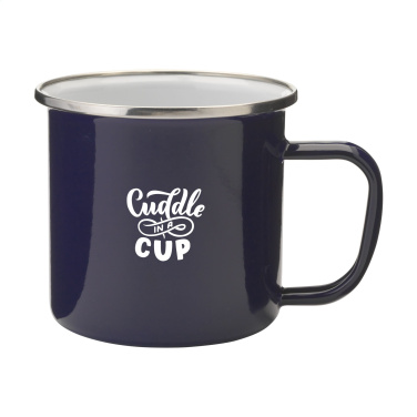 Logo trade promotional merchandise picture of: Retro Silver Enamel Mug 350 ml