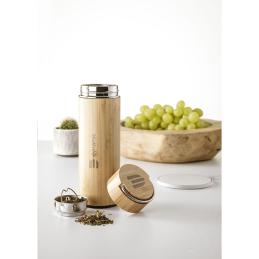 Logo trade promotional gifts image of: Nikko 330 ml bamboo thermo bottle/thermo cup