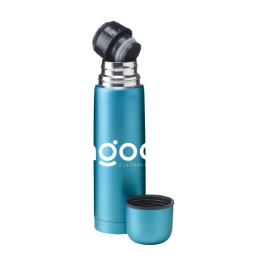 Logotrade promotional merchandise picture of: Frosted Bottle RCS Recycled Steel 500 ml thermo bottle