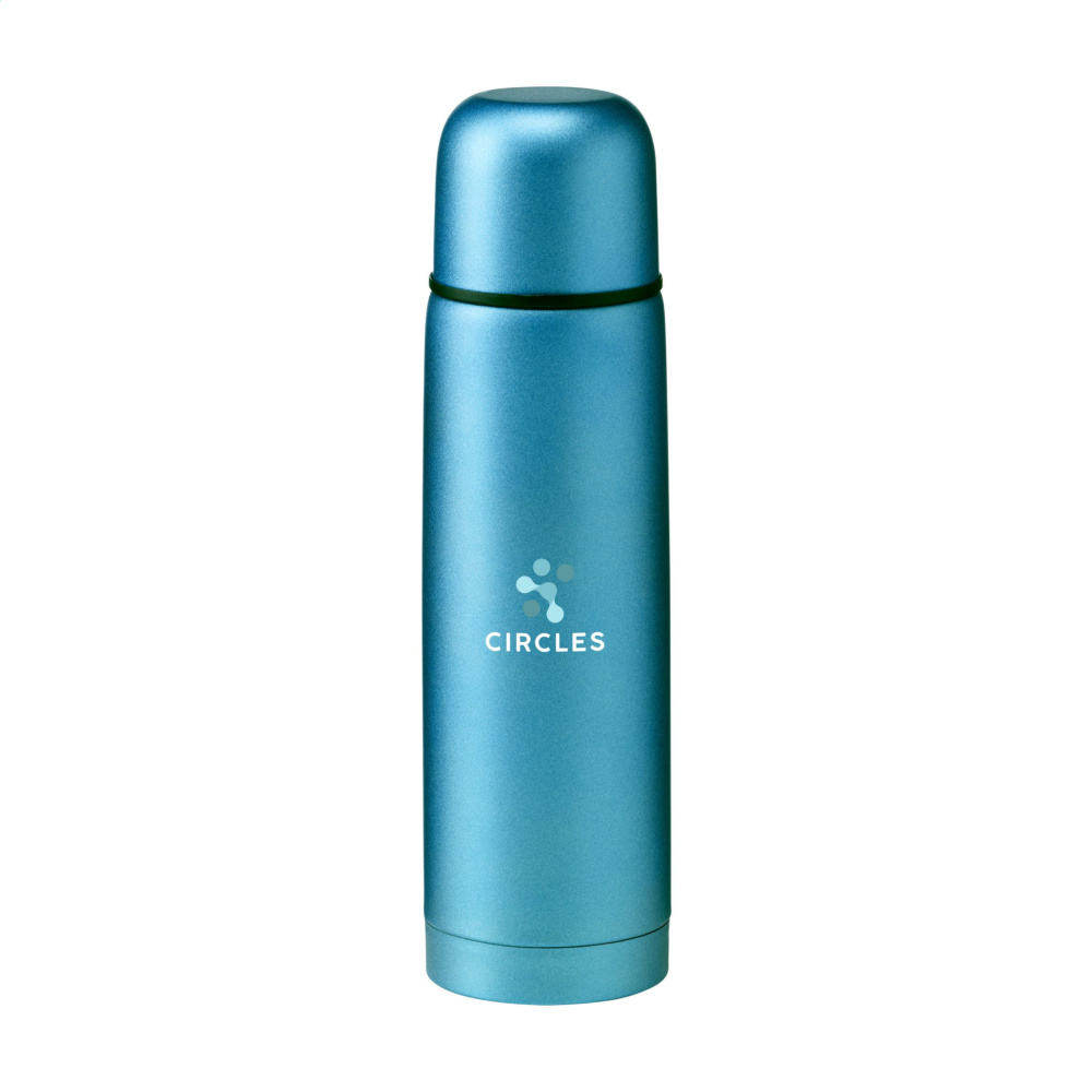 Logo trade promotional merchandise photo of: Frosted Bottle RCS Recycled Steel 500 ml thermo bottle