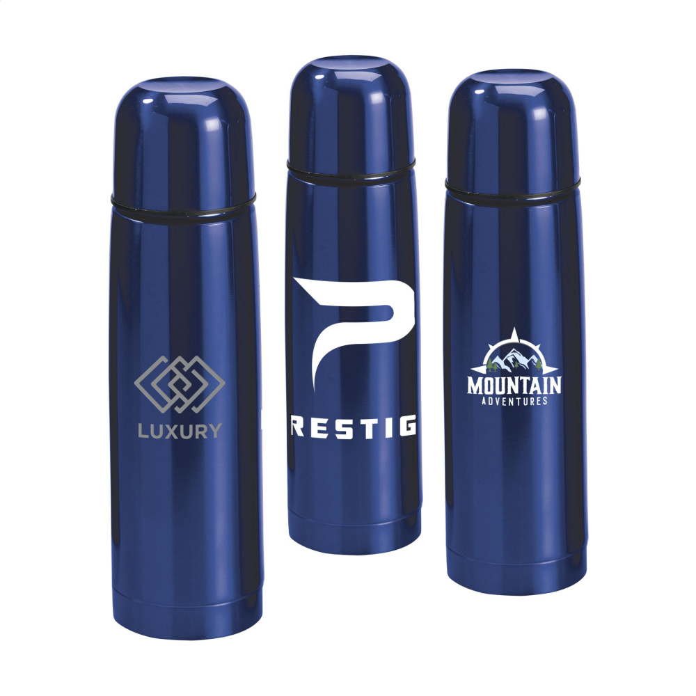 Logo trade promotional merchandise image of: ThermoColour RCS Recycled Steel 500 ml thermo bottle