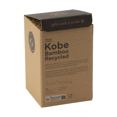 Logo trade promotional item photo of: Kobe Bamboo RCS Recycled Steel 350 ml coffee cup
