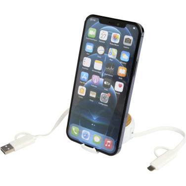 Logotrade promotional giveaways photo of: Chechia 5-in-1 recycled plastic 100 cm retractable data sync and 45W fast charge cable