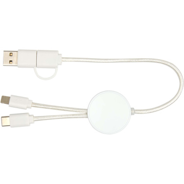Logotrade promotional merchandise photo of: Citala 5-in-1 recycled plastic 30 cm data sync and 27W fast charge cable