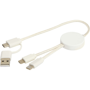 Logotrade promotional gift picture of: Citala 5-in-1 recycled plastic 30 cm data sync and 27W fast charge cable