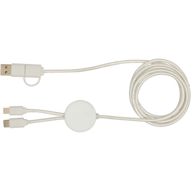 Logo trade promotional products picture of: Citala 5-in-1 recycled plastic 150 cm data sync and 27W fast charge cable