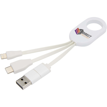 Logo trade corporate gifts image of: Troop 4-in-1 recycled plastic charging cable