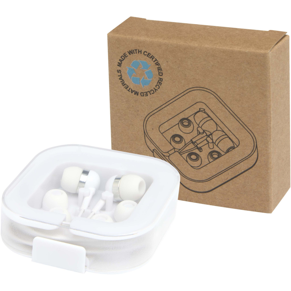 Logo trade promotional merchandise picture of: Baekdu wired Type-C headset with recycled plastic storage box