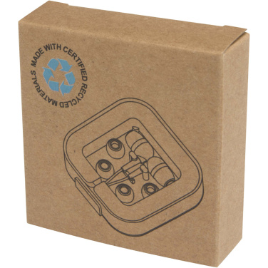 Logo trade advertising product photo of: Baekdu wired Type-C headset with recycled plastic storage box