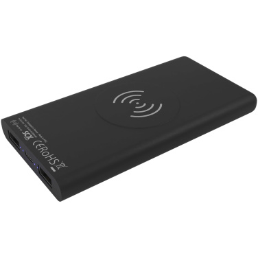 Logo trade advertising product photo of: SCX.design P40 10.000 mAh light-up wireless rubber power bank