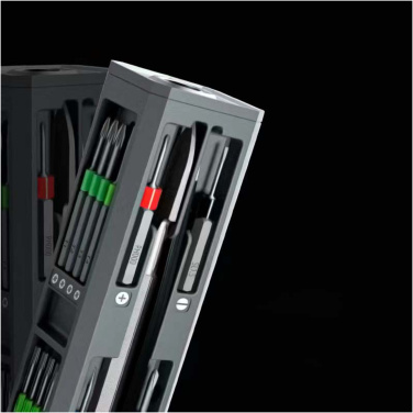 Logo trade advertising products picture of: SCX.design T20 30-piece screwdriver and repair set in aluminium case