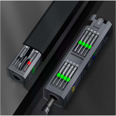Logo trade promotional products image of: SCX.design T20 30-piece screwdriver and repair set in aluminium case