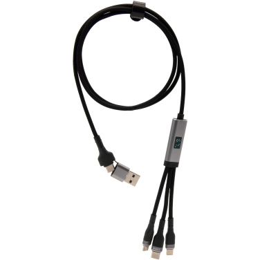 Logo trade corporate gift photo of: SCX.design C53 100W 5-in-1 rPET ultra fast charging cable