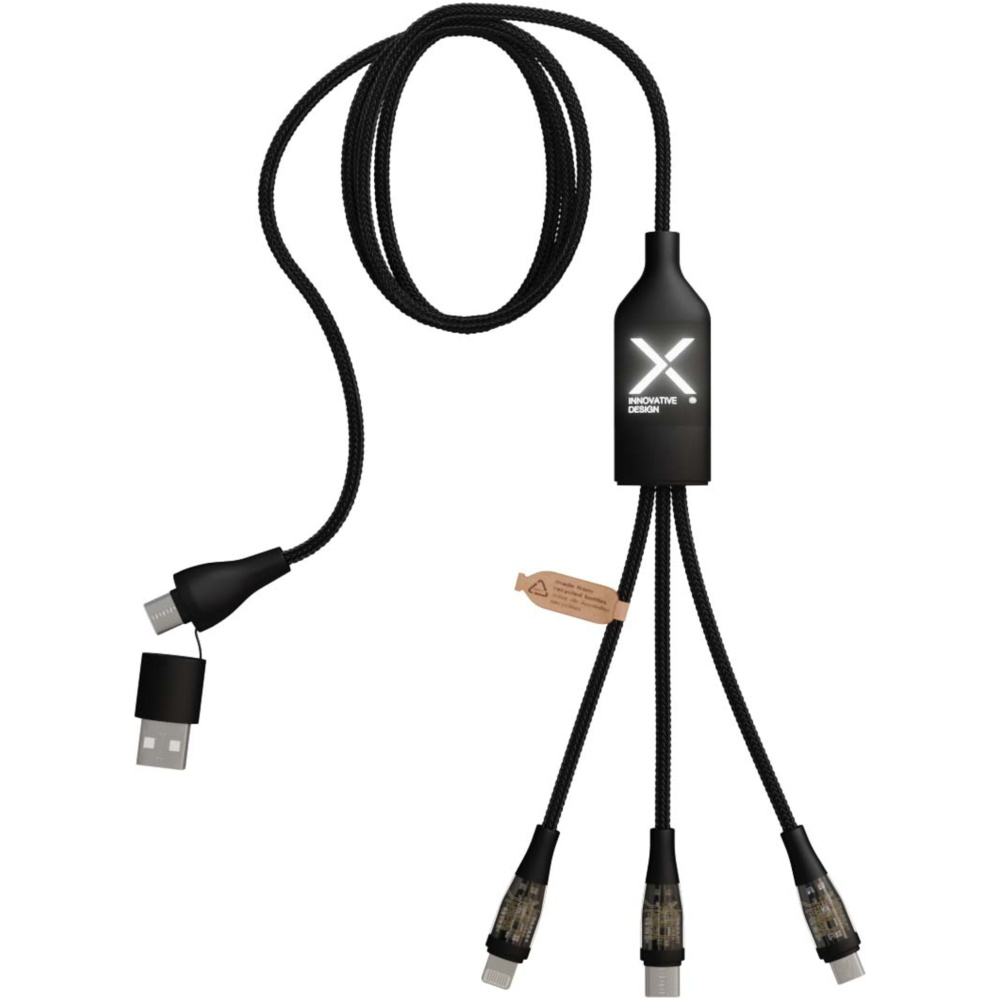 Logo trade promotional items image of: SCX.design C50 5-in-1 fast charging 100W/5A cable with digital display