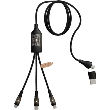 Logotrade promotional merchandise image of: SCX.design C50 5-in-1 fast charging 100W/5A cable with digital display