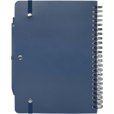 Logo trade promotional gifts image of: Thalaasa A5 ocean-bound hard cover notebook with ballpoint pen (black ink)