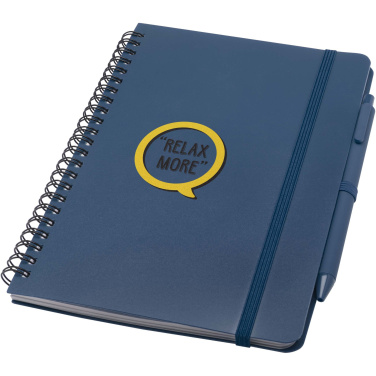 Logotrade business gifts photo of: Thalaasa A5 ocean-bound hard cover notebook with ballpoint pen (black ink)