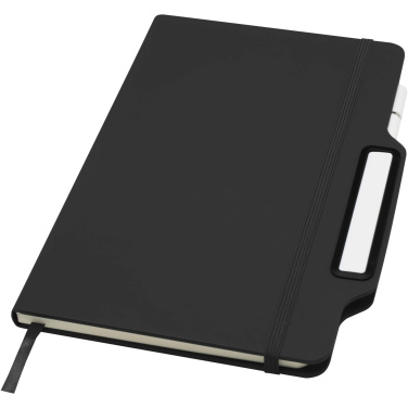 Logo trade corporate gift photo of: Nexus A5 hard cover notebook with pen and pencil combo (black ink)