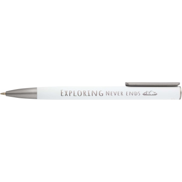 Logo trade promotional item photo of: Ziggur aluminium ballpoint pen (blue ink)
