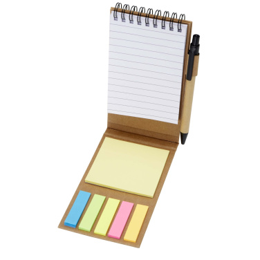 Logo trade promotional gifts image of: Flipper sticky notepad with ballpoint pen (black ink)