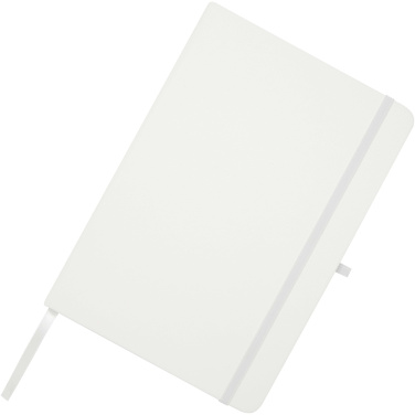 Logo trade promotional merchandise image of: Teak A5 recycled hard cover notebook with lined pages