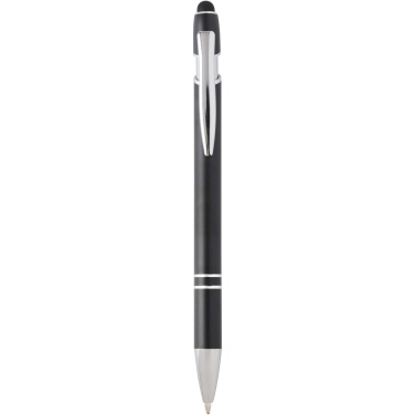 Logo trade promotional products image of: Kish ballpoint pen with silver finish (black ink)