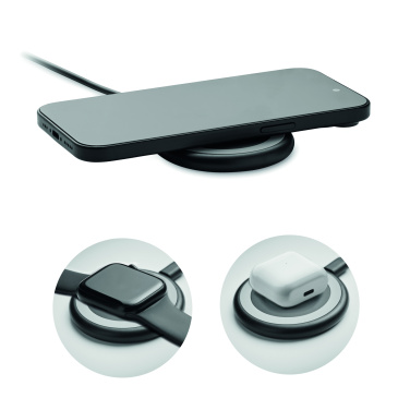 Logotrade promotional giveaways photo of: 3 in 1 wireless charger 15W