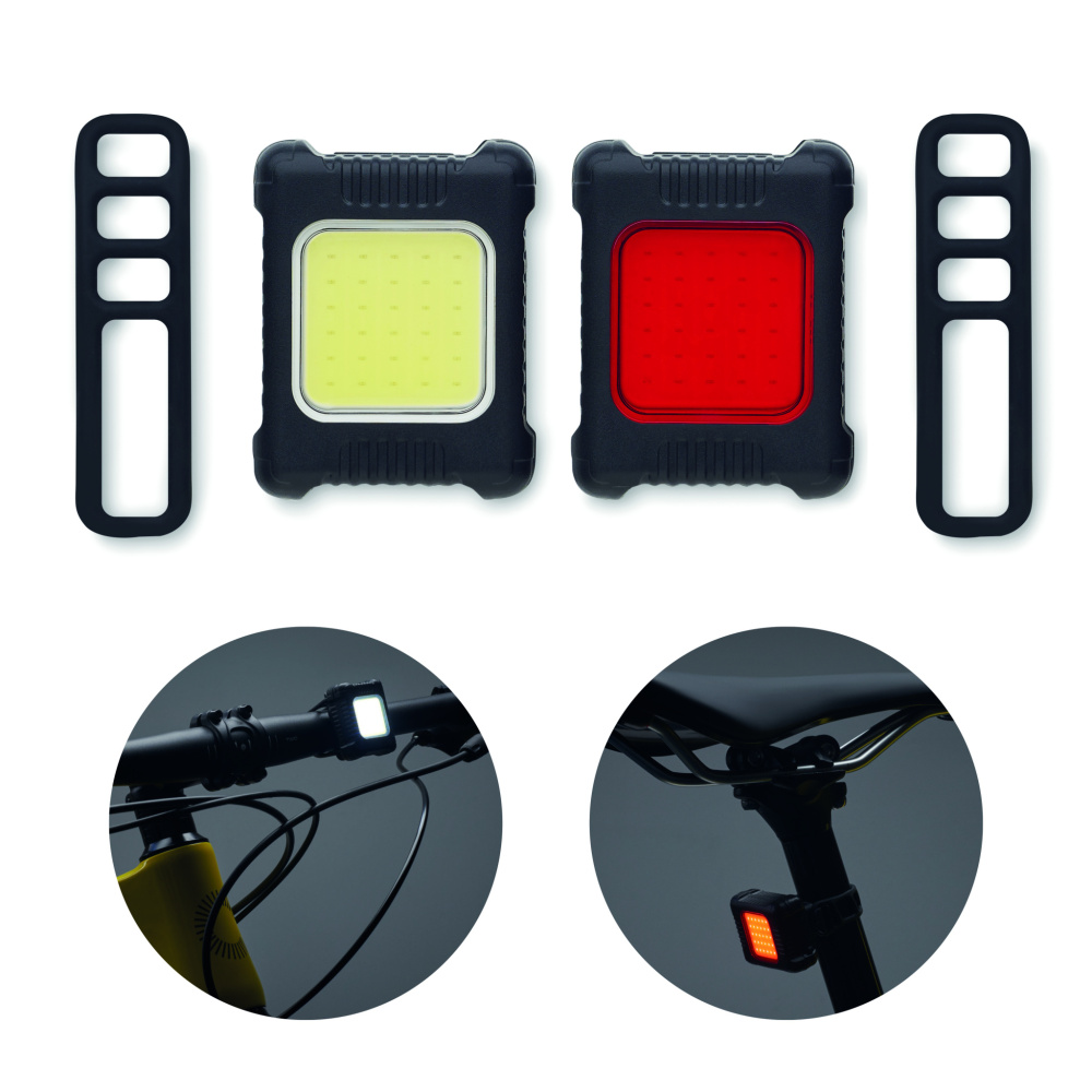 Logo trade promotional gift photo of: Rechargeable bike light set