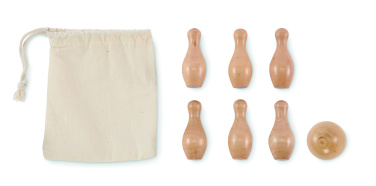Logo trade corporate gifts picture of: Mini pine wood bowling set