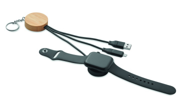 Logo trade promotional items image of: Key ring with 4 in 1 60W cable