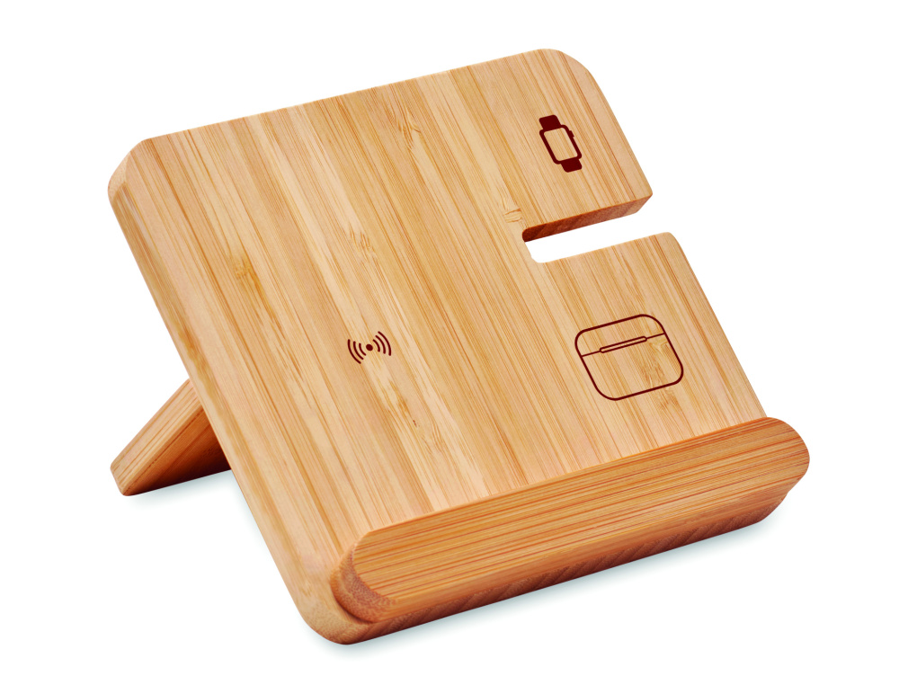 Logo trade promotional giveaway photo of: 3 in 1 15W wireless charger