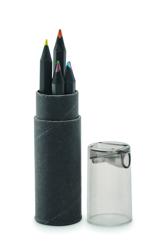 Logotrade business gift image of: 6 black colouring pencils