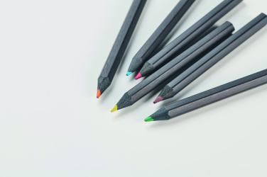 Logotrade promotional merchandise picture of: 6 black colouring pencils