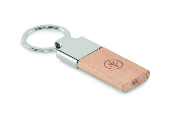 Logotrade promotional product picture of: Key ring with rubber wood