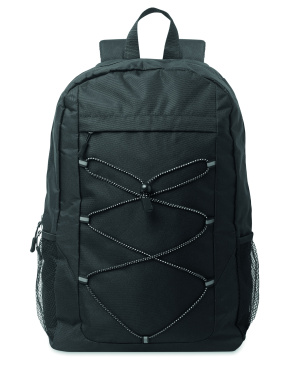 Logo trade promotional merchandise photo of: 600D RPET polyester backpack