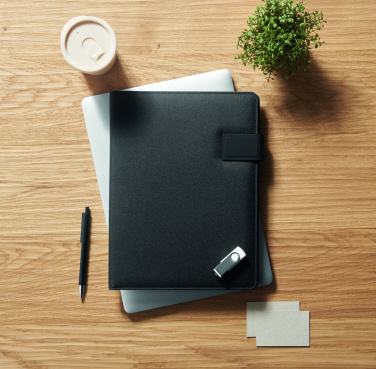 Logo trade promotional merchandise photo of: A4 folder and wireless charger
