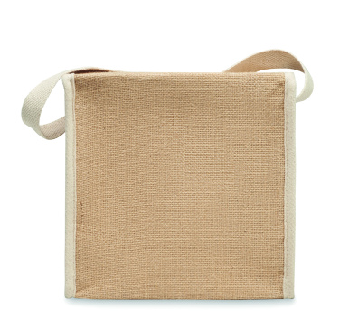 Logotrade promotional giveaway picture of: Jute and canvas cooler bag 3L