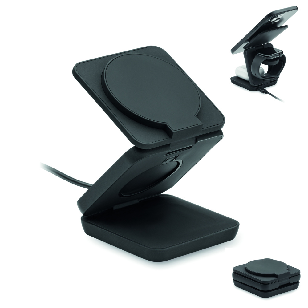 Logo trade promotional giveaways picture of: 3in1 foldable charging station
