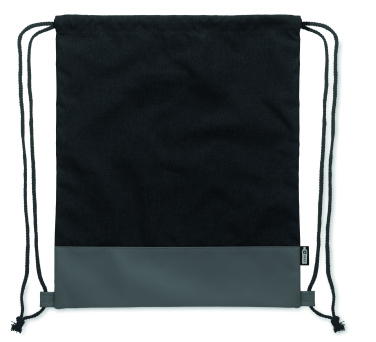 Logo trade corporate gift photo of: RPET PU drawstring bag 2 tone