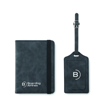 Logo trade promotional items image of: Passport and luggage tag set