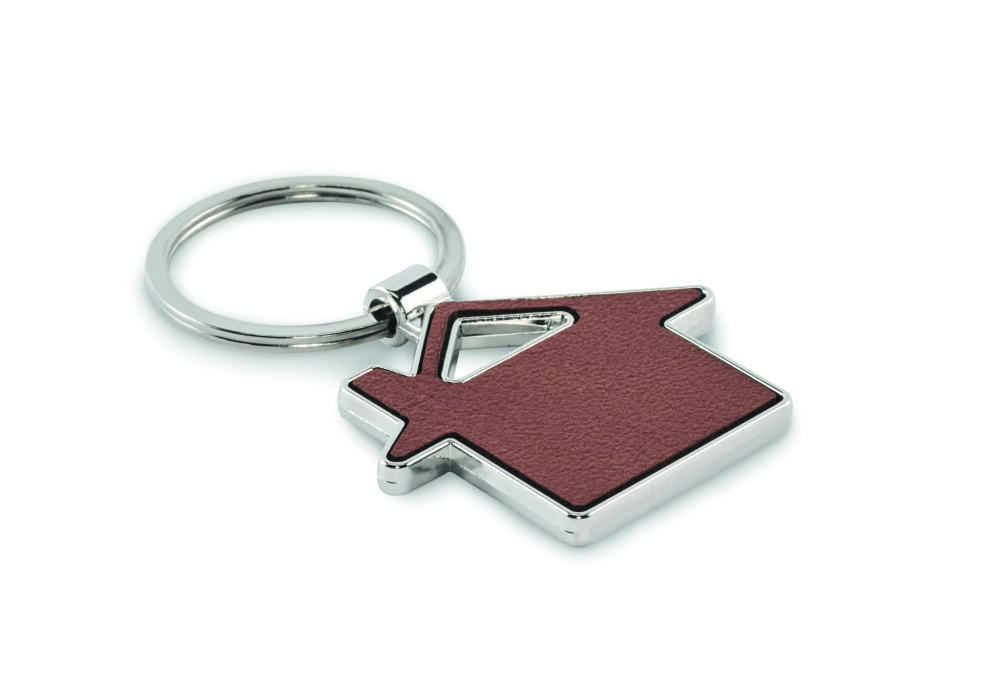 Logotrade promotional giveaway image of: House shaped key ring