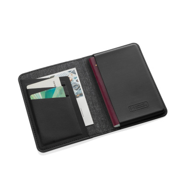 Logo trade corporate gifts image of: Trackmate RCS rpolyester passport holder worldwide locating