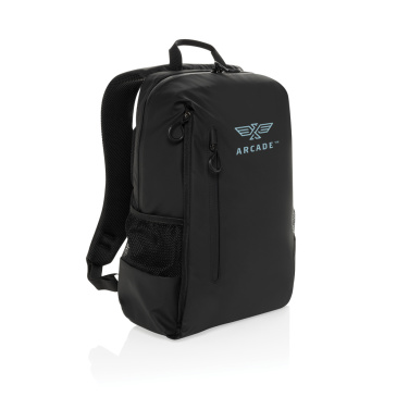 Logo trade promotional gifts image of: Lima Aware™ RPET water resistant 15.6 laptop backpack