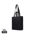 VINGA Hilo AWARE™ recycled canvas zip tote, black