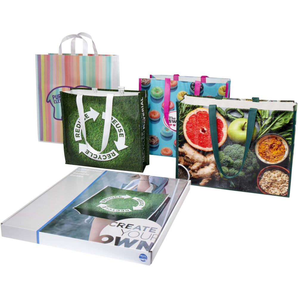 Logo trade promotional gifts image of: Laminated totes sample box